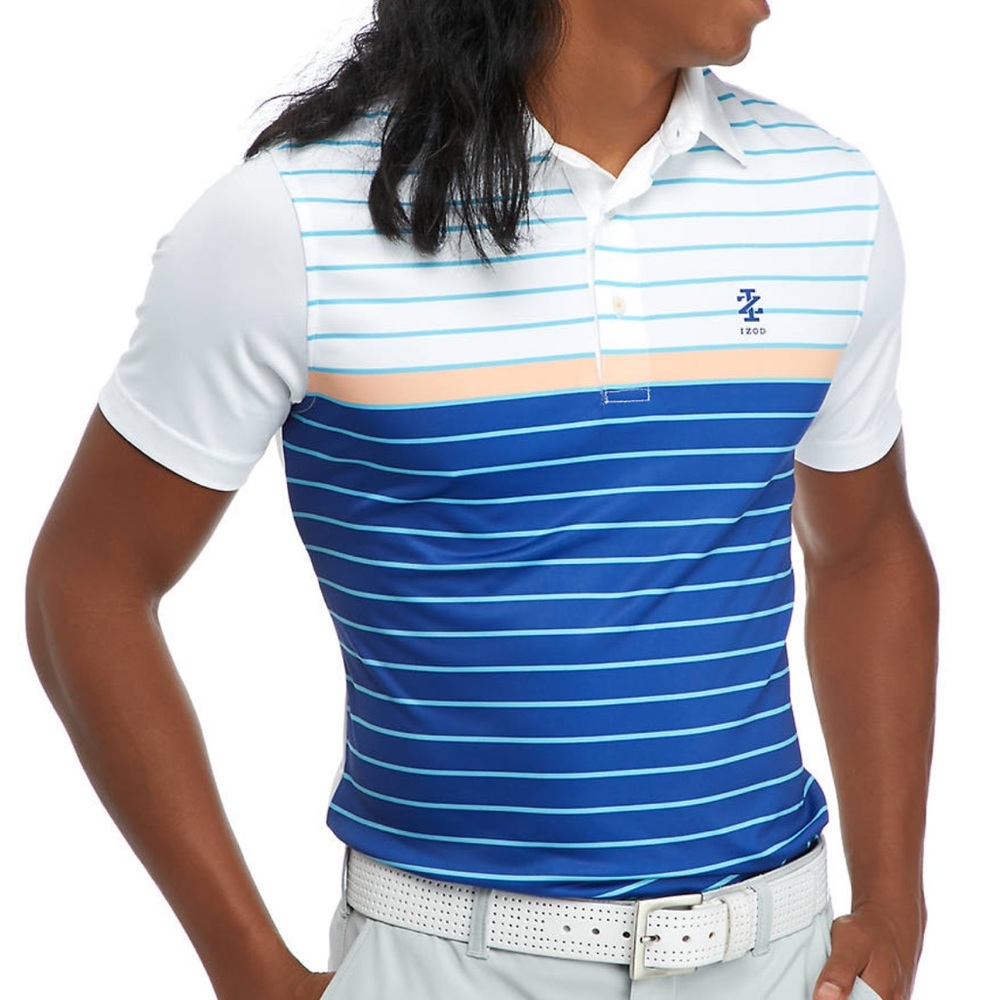 BNWT ⛳️ IZOD Golf Engineered Striped Polo Shirt
L, Bright White
